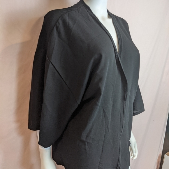 Boohoo Black 3/4 Sleeve Kimono Top size M/L - Picture 2 of 5